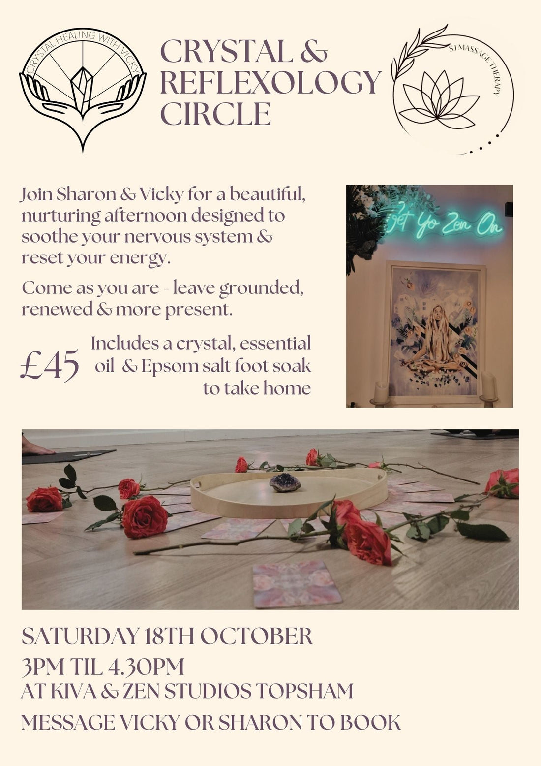 Crystal & Reflexology Circle – A Nurturing Afternoon for Mind, Body & Soul